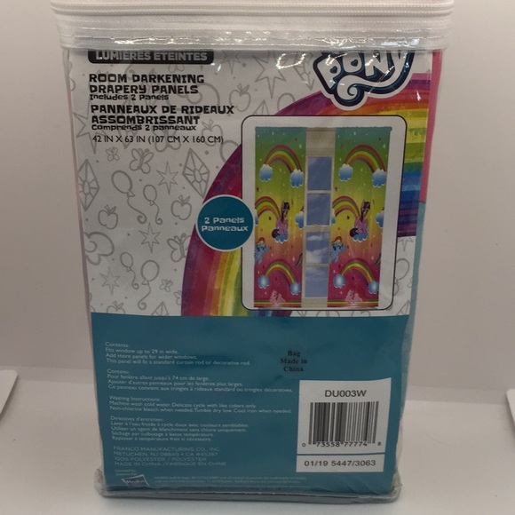 My Little Pony Rainbow Dreams Room Darkening Drapes Window Curtains 2 Pa… - Picture 6 of 13